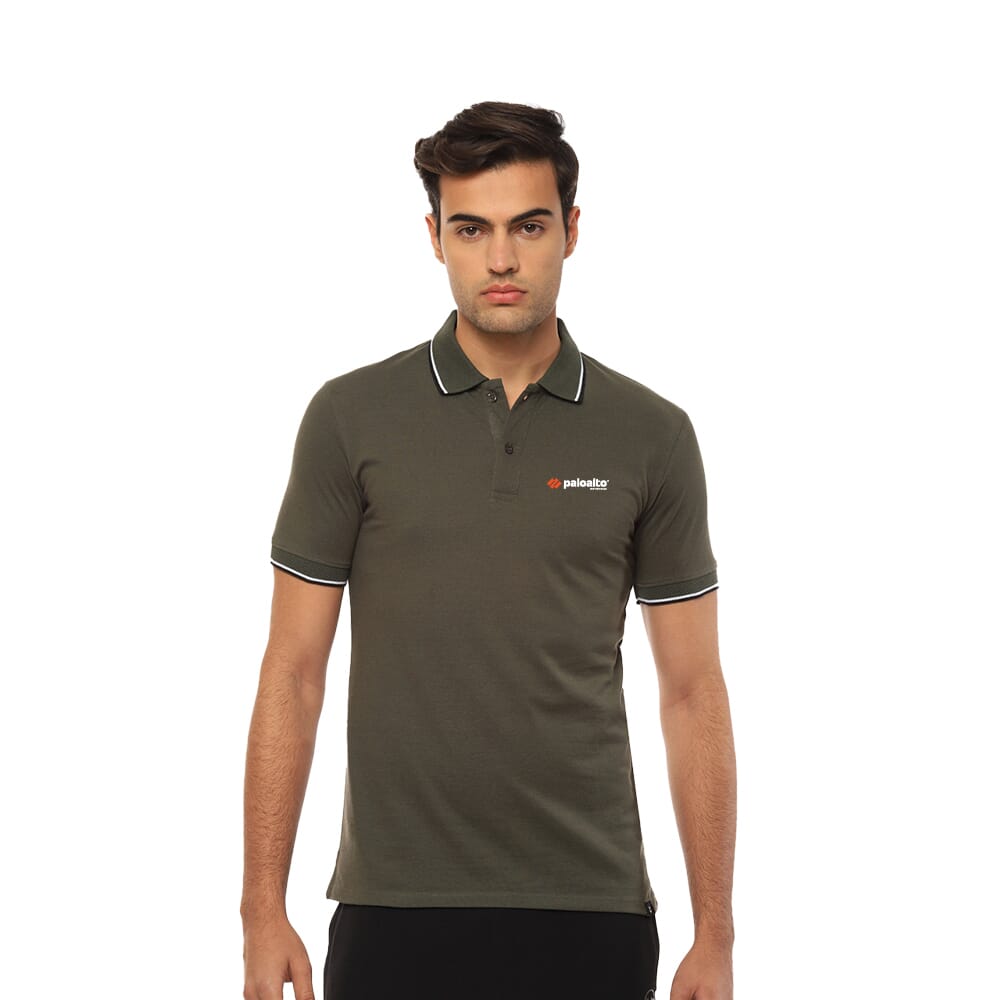 Hummel Eunice Polo T-shirt-Olive Green with Black
